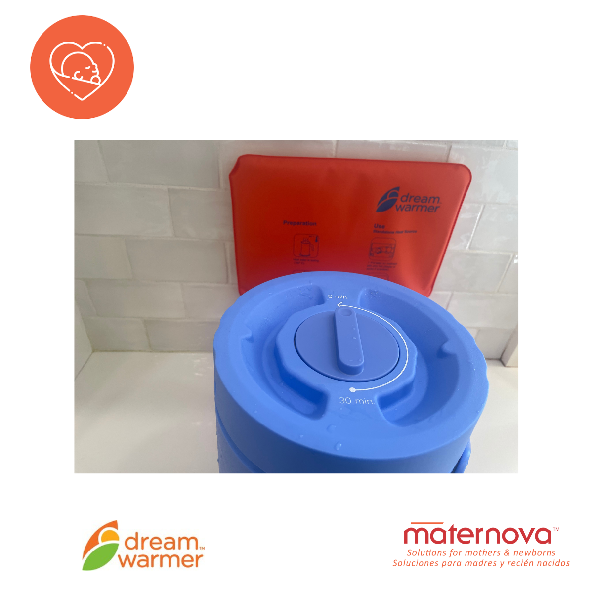 Infant warming mattress cover and special thermos with timer.